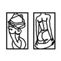 Wallity Escultura de pared Body Positive en negro